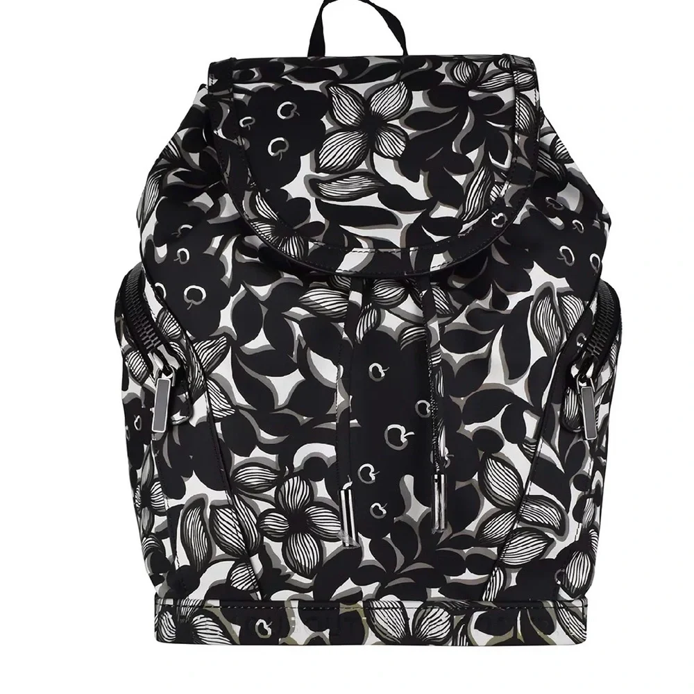 NWT CHRISTIAN LOUBOUTIN Explorafunk backpack. Black and white floral large.